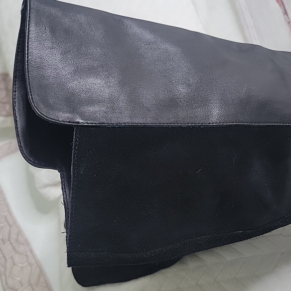 SOLE SOCIETY Black Leather and Suede Tall Boots Size 11 - Picture 7 of 11